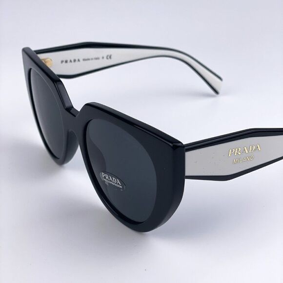 NEW Prada PR14WS 09Q-5S0 Black Talc Gray Cat Eye Oversized Women Sunglasses main image 9